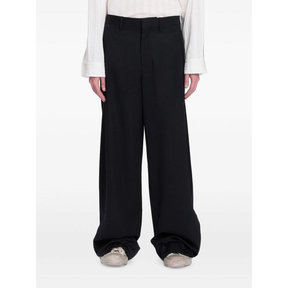 Ann Demeulemeester Black Trousers - Wide-Leg Trousers Men